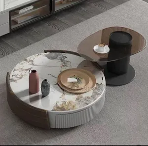 Modern Design Center Table With One Side Table