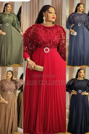 Regal Pleated” Evening Gown
