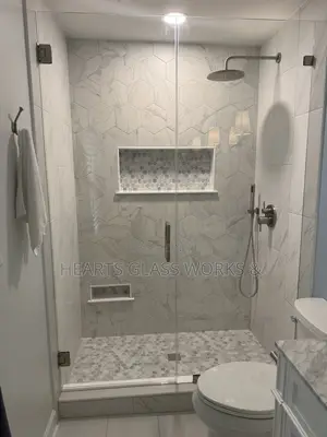 Shower Doors Installed With Hinge 