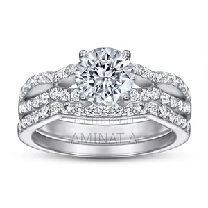 Sterling Silver Stainless Steel Wedding Ring