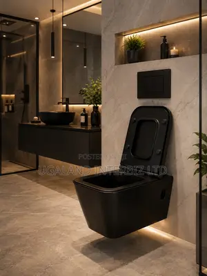 Luxury Matte Black Wall Mounted Wc Set
