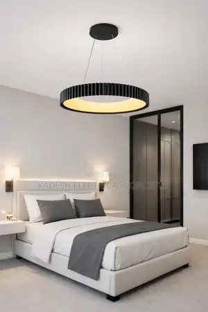 Nordic Modern Art Led Pendant Lights Circular Ripple Design Round