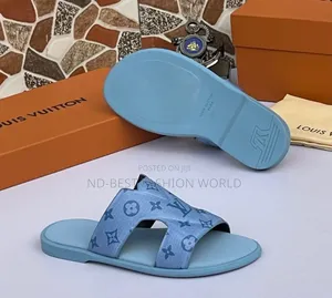 Louis Vuitton Blue Quality Slippers