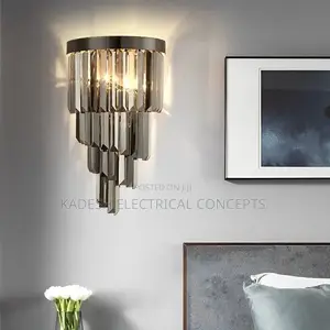 Led Creative Wall Lamp for Living Room Bedroom Smoky Gray Crystal