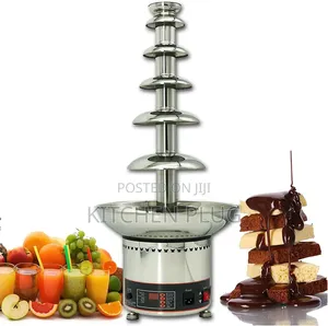 6-Tier Commercial Chocolate Fondue Fountain Machine,