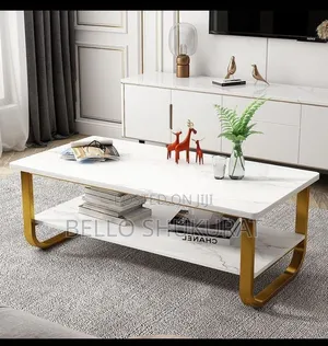 Faux Marble Nordic Table White