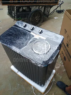 8kg Lg Twin Top Washing Machine, Semi Automatic, Black Color.