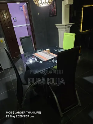 Neatly Used Glass Dining Set