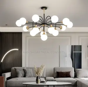 Nordic Creative Magic Bean Glass Ball Chandelier Living Room