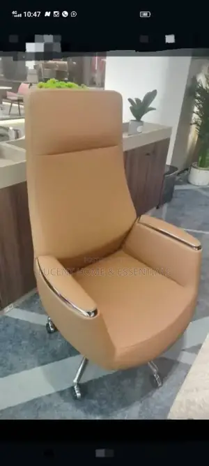 Luxury Tan Leather Ceo Chair – Pure Class