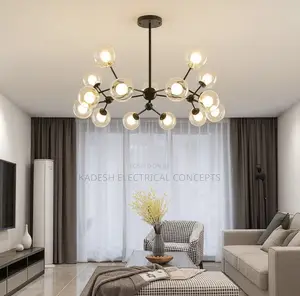 Modern Glass Ball Chandelier Led Ceiling Light Living Room Bedroom