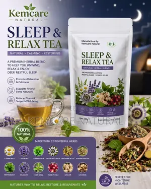 Kemcare Natural Sweet Sleep Tea Relax Night Calmness Herbal Tea