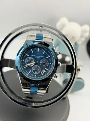 Vacheron Constantin Silver Chain Blue Face Watch