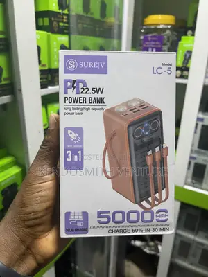 Sure!V Lc-5 50000mah Solar Charging Power Bank – 22.5w Fast Charging