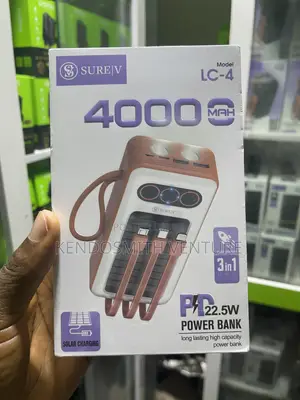 Sure!V Lc-4 40000mah Solar Charging Power Bank – 22.5w Fast Charge
