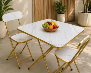 Foldable Table and Chair 1 Table and 2 Chairs