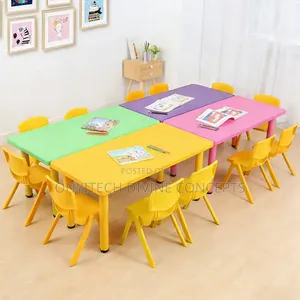 Kindergarten Square Table With 4 Chairs