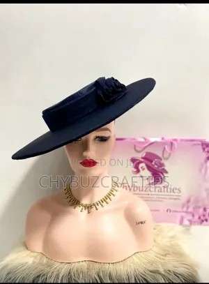 Black Boater Hat