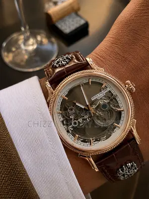 Patek Philippe Quality Luxury Chronograph Genuine Leather Wristwatch