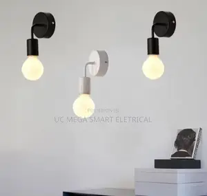 Retro E27 Wall Lamp Wrought Iron Wooden Modern Minimalist Lighting