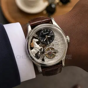 Hanboro Quality Luxury Men Chronograph Genuine Leather Wristwatch
