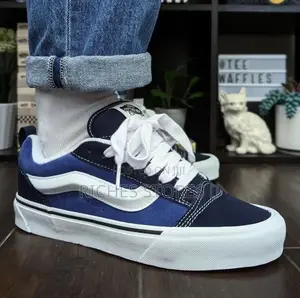 Vans Knu Skool Navy White Sneakers 
Now Available in Store