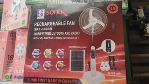 Sonic Solas Fans With Bluetooth and Usb Charging Points.