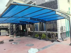 Modern Net Carport Shade 3 Cars Projection