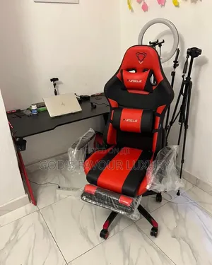 Ergonomic Gaming Chair and Desk.