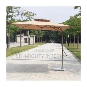 Outdoors Canopy Umbrella Parasol With Marble Base