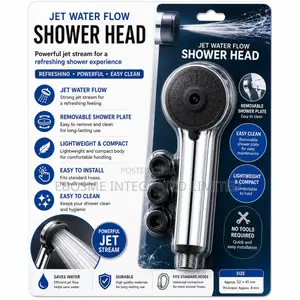 Jet Water Flow Shower Head – High Pressure Handheld Shower Head