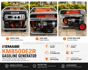 Kemage 6.5kva Remote-Control Generator Copper Coil”