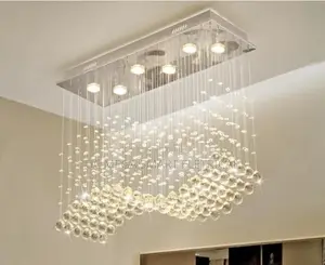 Luxury Crystal Chandelier Restaurant Dining Room Bead Curtain