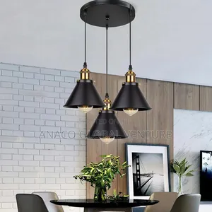 Classic Pendant Light 3 in 1 Black Body