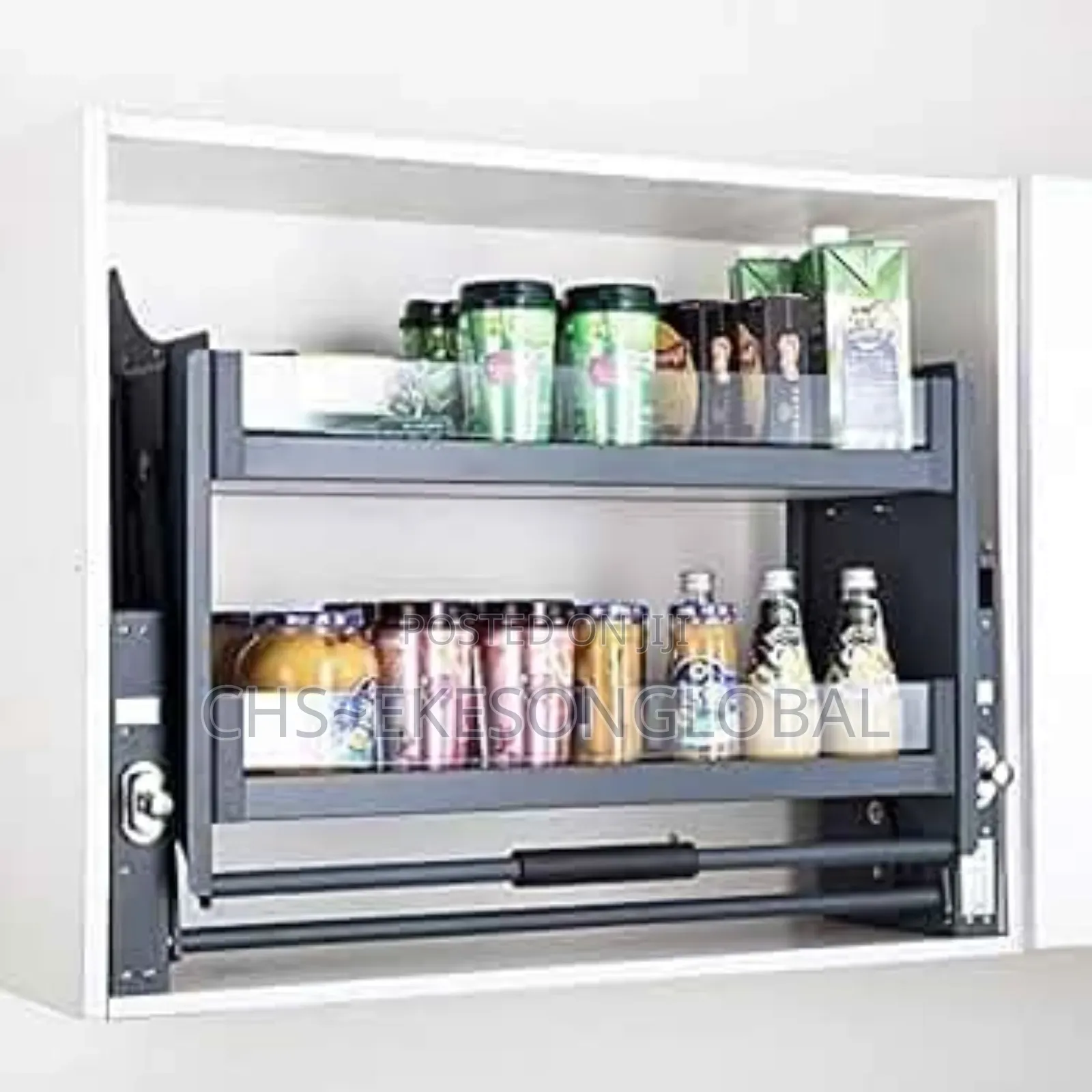 Kitchen Rack Lift Elevator Glass Finished Pullout Down