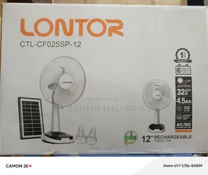 Lontor Rechargeable Table Fan