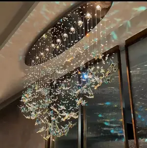 Luxury Crystal Chandelier Butterfly Shiny Decoration Ceiling Light