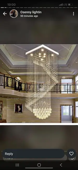 Modern Long Spiral Crystal Chandeliers Lighting Indoor Fixture For