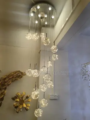 Led Lighting Crystal Staircase Chandelier Living Room Luxury Design