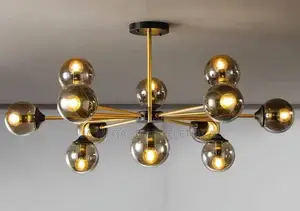 Scandinavia Chandeliers Led Ceiling Lamps Glass Ball Suspension