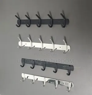 5 in 1 Black and Chrome Coat Hook