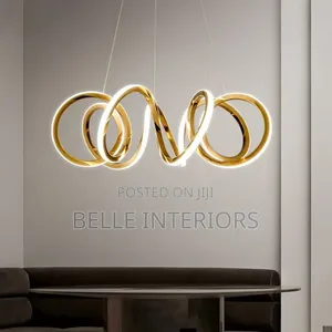 Stainless Steel Chandelier Light Luxury Living Room Lamps
