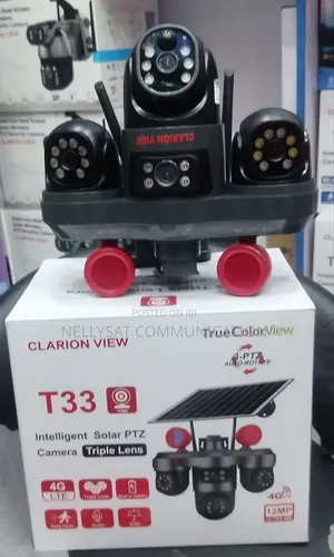 T33 Intelligent Solar PTZ Camera, Triple Lens