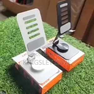Metal Phone Stand 360 Rotational Stand B W