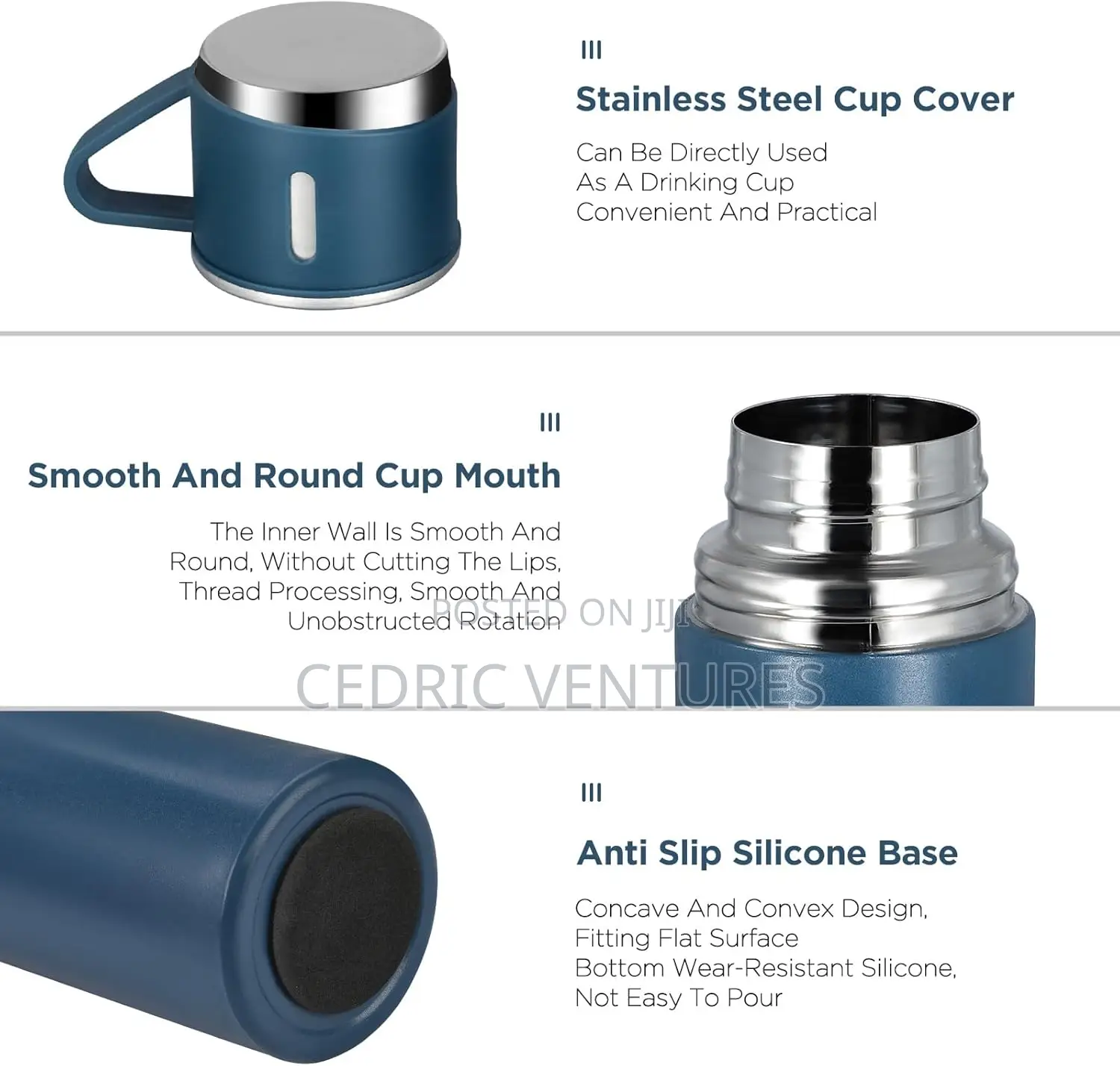 Vacuum Flask 500ml With 2cups