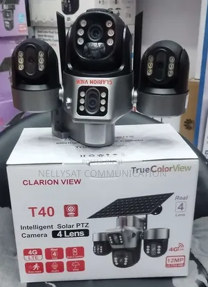 T40 V380 4 Lens Solar Camera, All-in-One