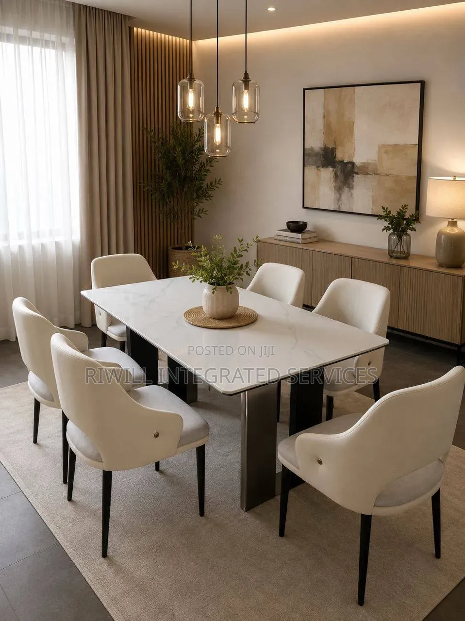 Six Marble Seaters Table