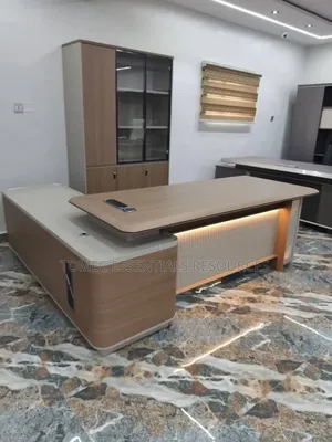 Imported Quality Executive Office Table With Bookshelf
