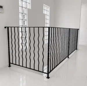 Deep Wave Wrought Iron Rails