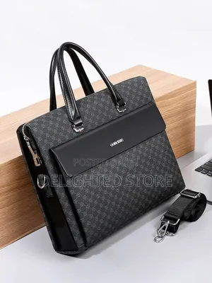 Gorchis Men's Luxurious Anti Theft Pin Lock Large Capacity Laptop Bag